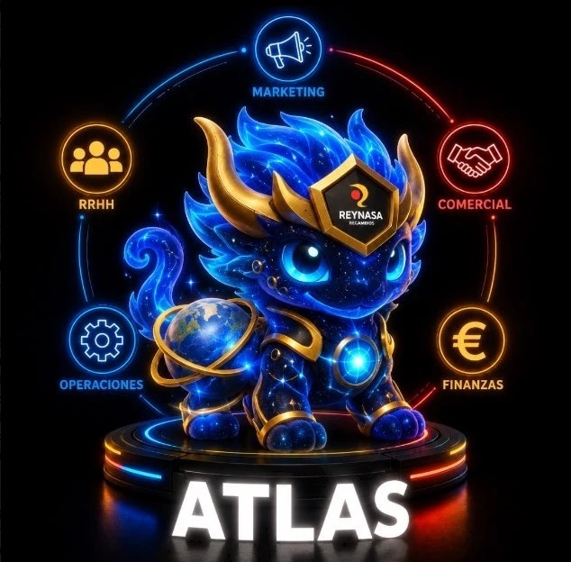 ATLAS, la mascota del agente de IA de Reynasa
