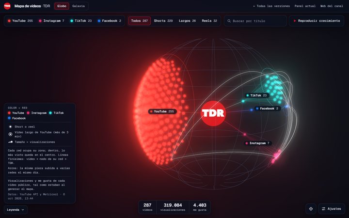 Captura del mapa 3D en forma de globo